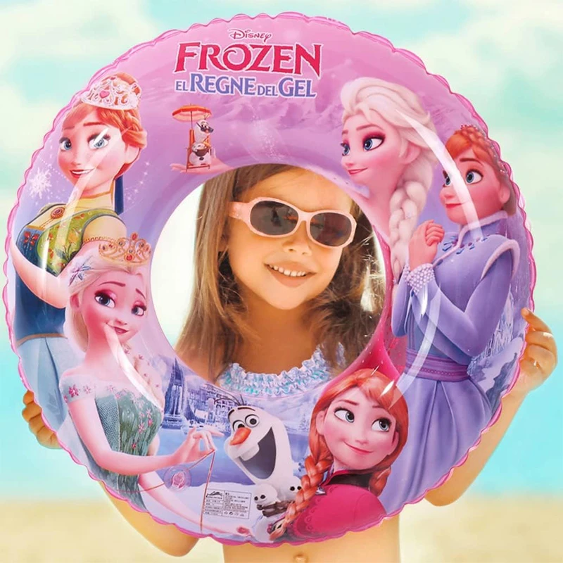 Kids Swimming Pool Float Tube Frozen Movie Character Printed Size Diameter 70 cm for Age 4-8 Years